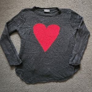 WOODEN SHIPS Women's Sweater Small / Medium Gray Mohair Wool Blend Novelty Cozy